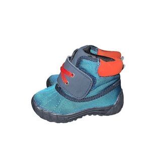 Gymboree infant boots in blue and orange size 5‎